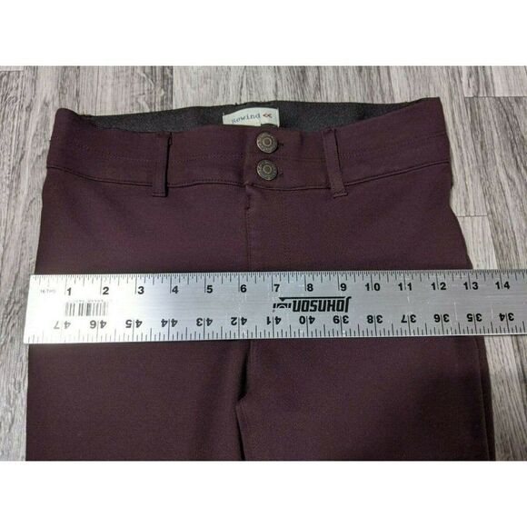 (3/$35) Rewind Stretchy Burgundy Red Pants - Picture 8 of 11